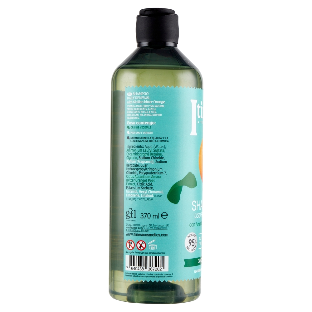 Itinera Shampoo Uso Frequente con Arancia amara di Sicilia 370 ml